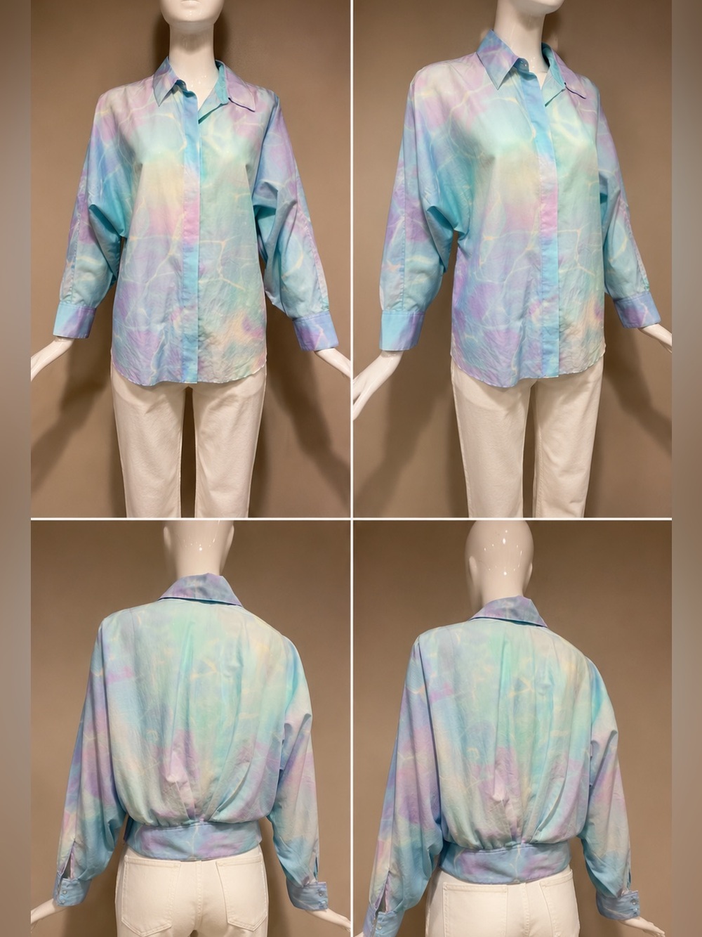 🐠 Dorothee Schumacher Pastel Watercolour Cotton Blouse Size 1